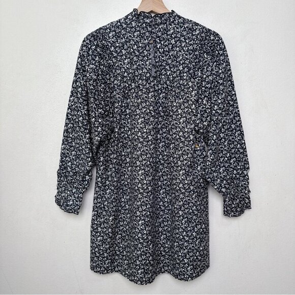 Zara Womens Small Mini Poplin Ditsy Floral Dress - Picture 15 of 15